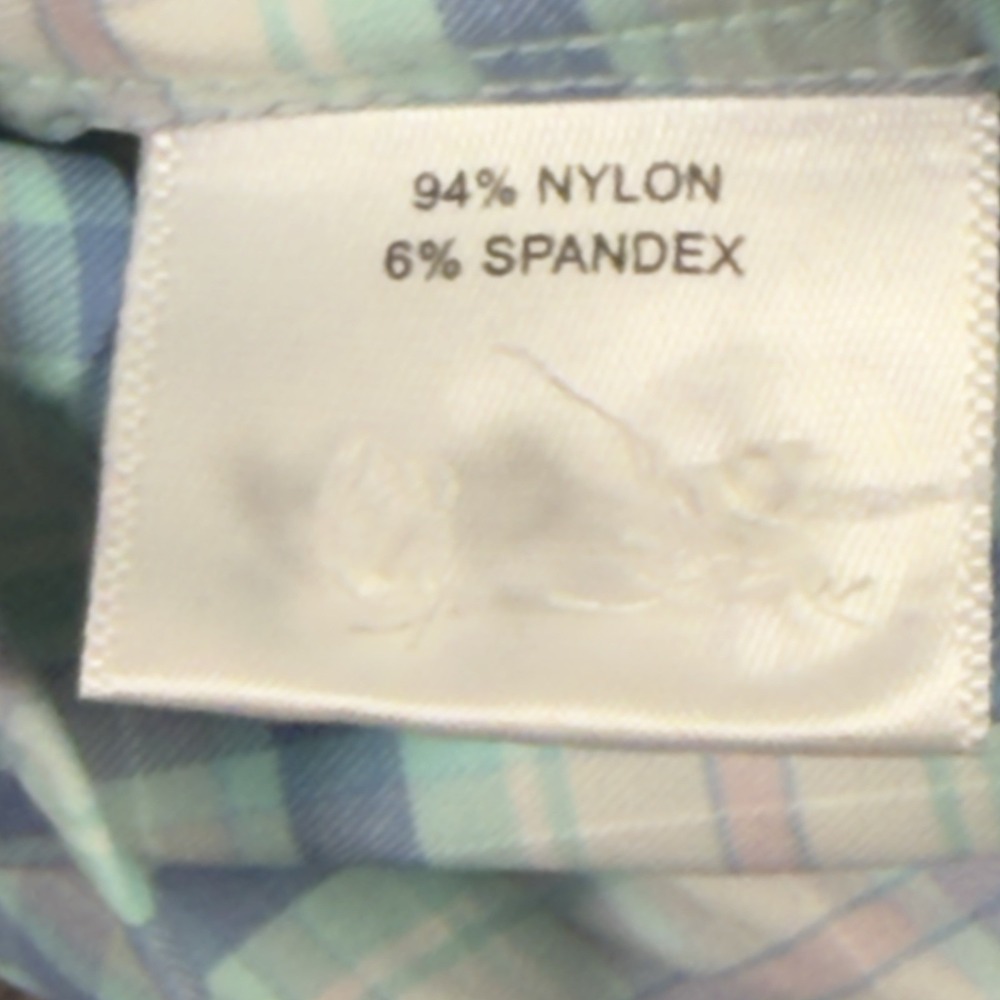 PETER MILLAR BUTTON SHIRT Men's -XL- WHITE BLUE Plaid POLY -SUMMER COMFORT GOLF - Picture 4 of 7